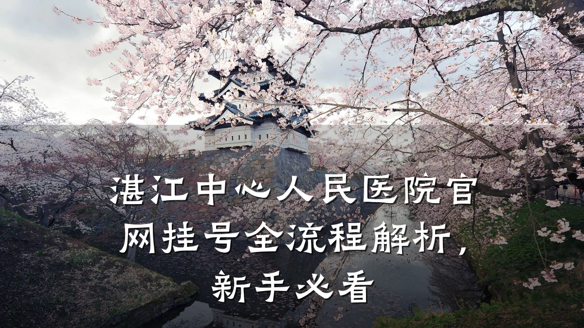湛江中心人民医院官网挂号全流程解析,新手必看
