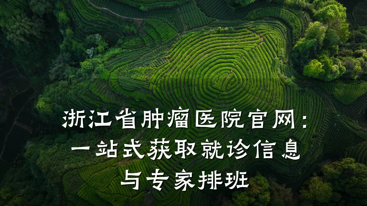 浙江省肿瘤医院官网:一站式获取就诊信息与专家排班