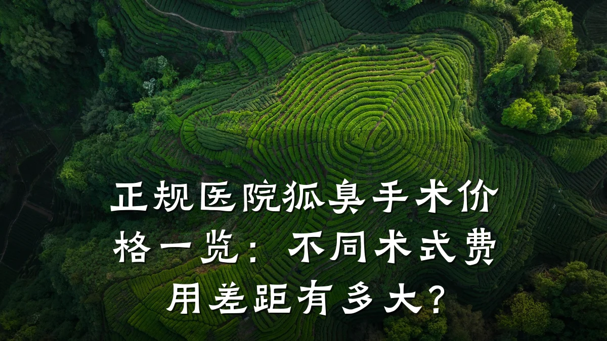 正规医院狐臭手术价格一览：不同术式费用差距有多大？
