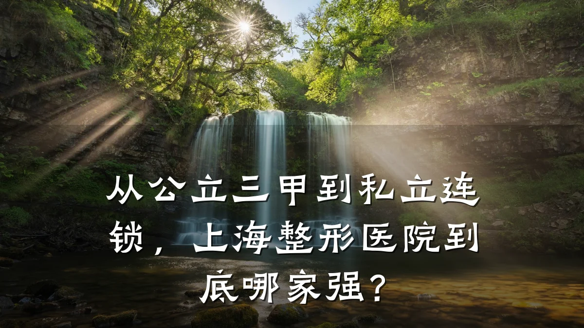 从公立三甲到私立连锁，上海整形医院到底哪家强？