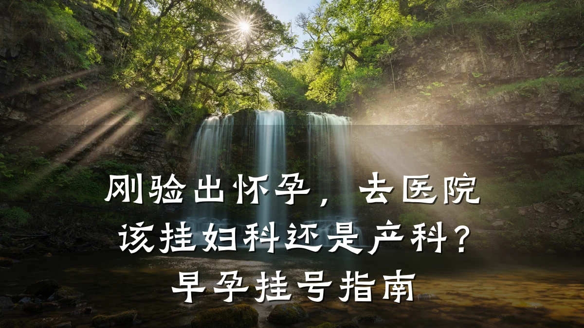 刚验出怀孕,去医院该挂妇科还是产科?早孕挂号指南