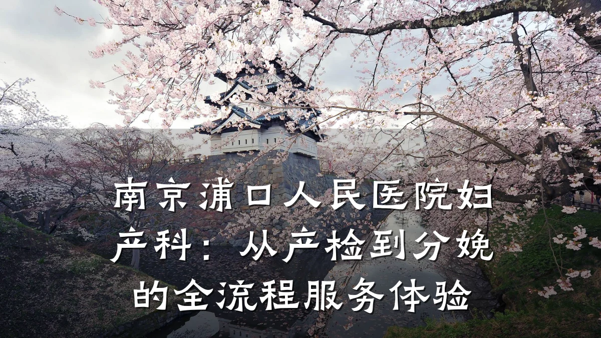 南京浦口人民医院妇产科:从产检到分娩的全流程服务体验