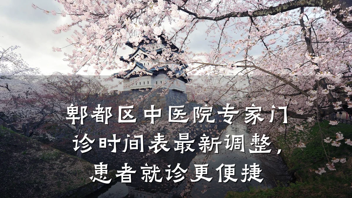 郫都区中医院专家门诊时间表最新调整,患者就诊更便捷