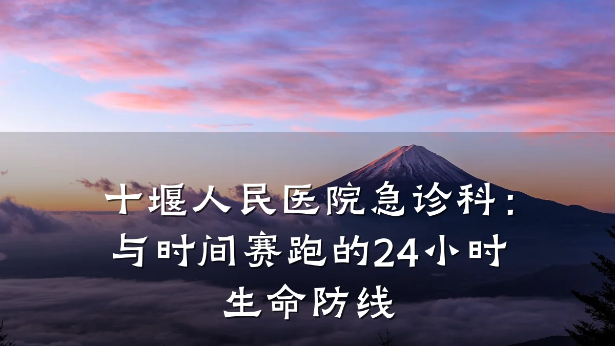 十堰人民医院急诊科:与时间赛跑的24小时生命防线