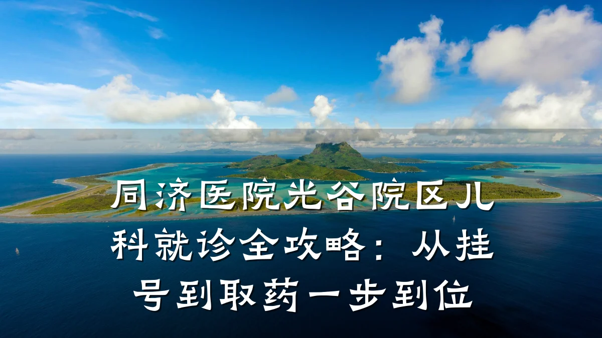 同济医院光谷院区儿科就诊全攻略:从挂号到取药一步到位