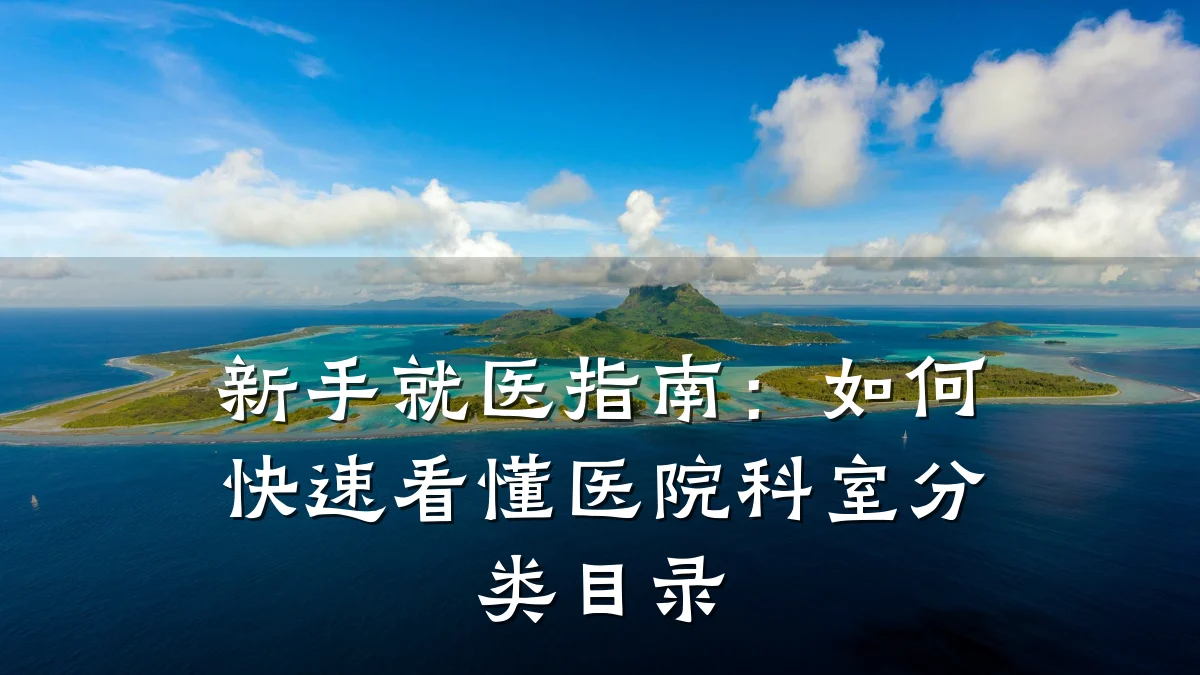 新手就医指南:如何快速看懂医院科室分类目录