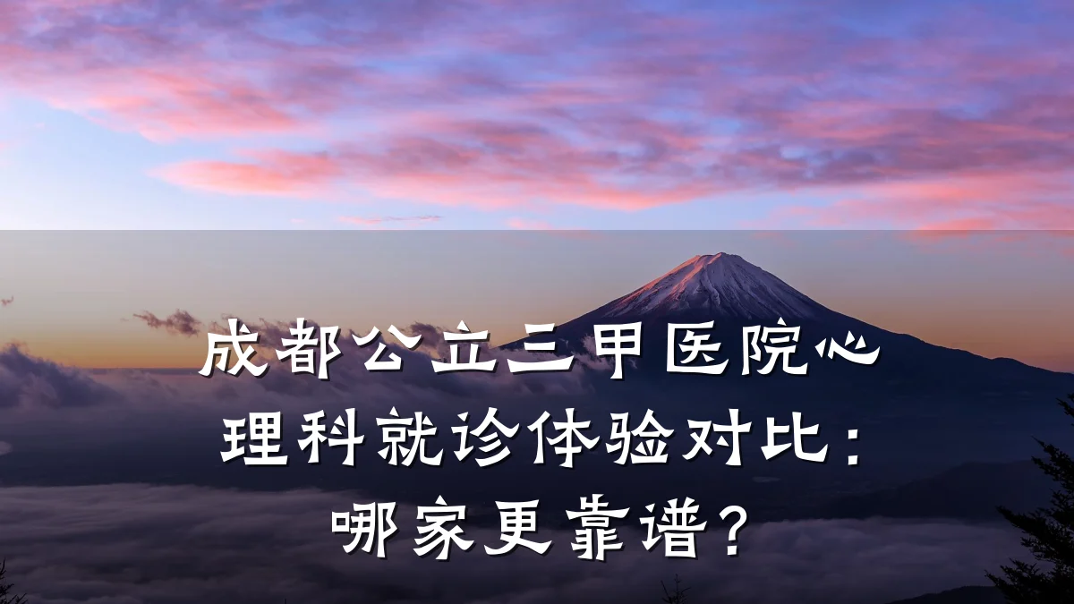 成都公立三甲医院心理科就诊体验对比：哪家更靠谱？