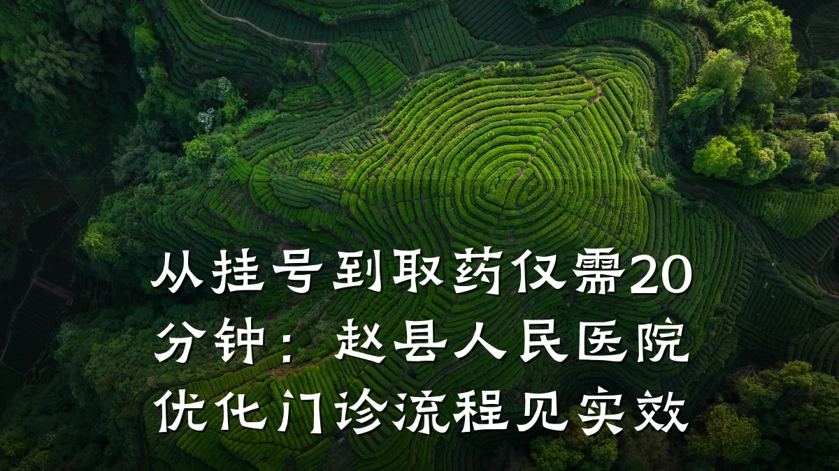 从挂号到取药仅需20分钟:赵县人民医院优化门诊流程见实效