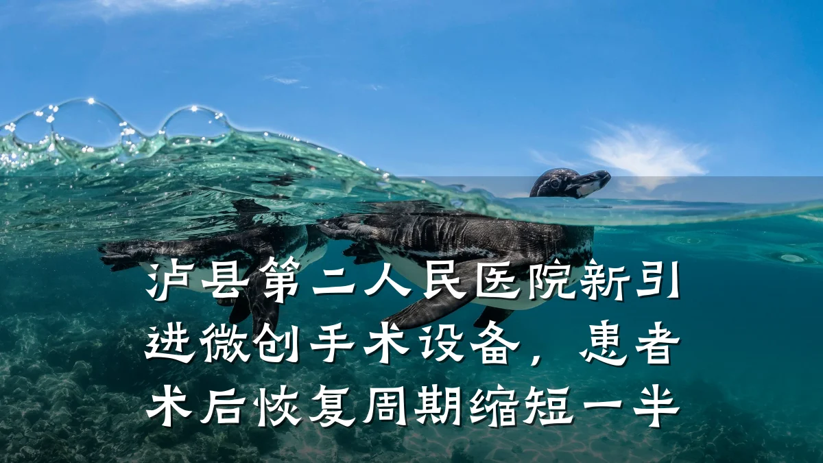 泸县第二人民医院新引进微创手术设备,患者术后恢复周期缩短一半