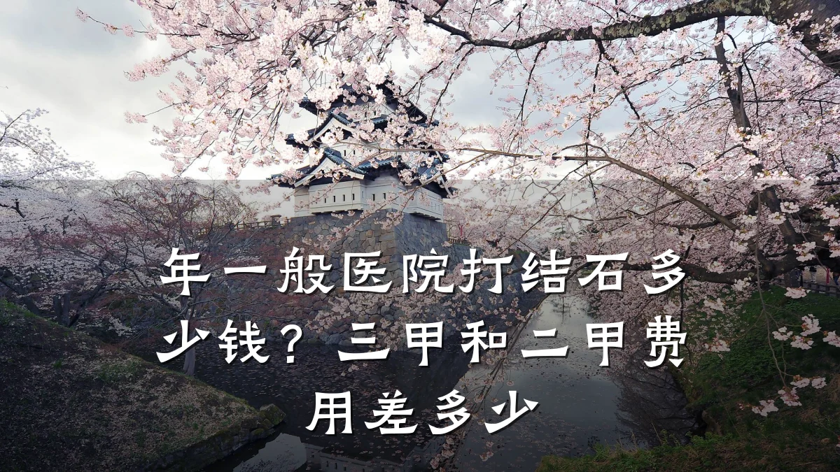年一般医院打结石多少钱?三甲和二甲费用差多少