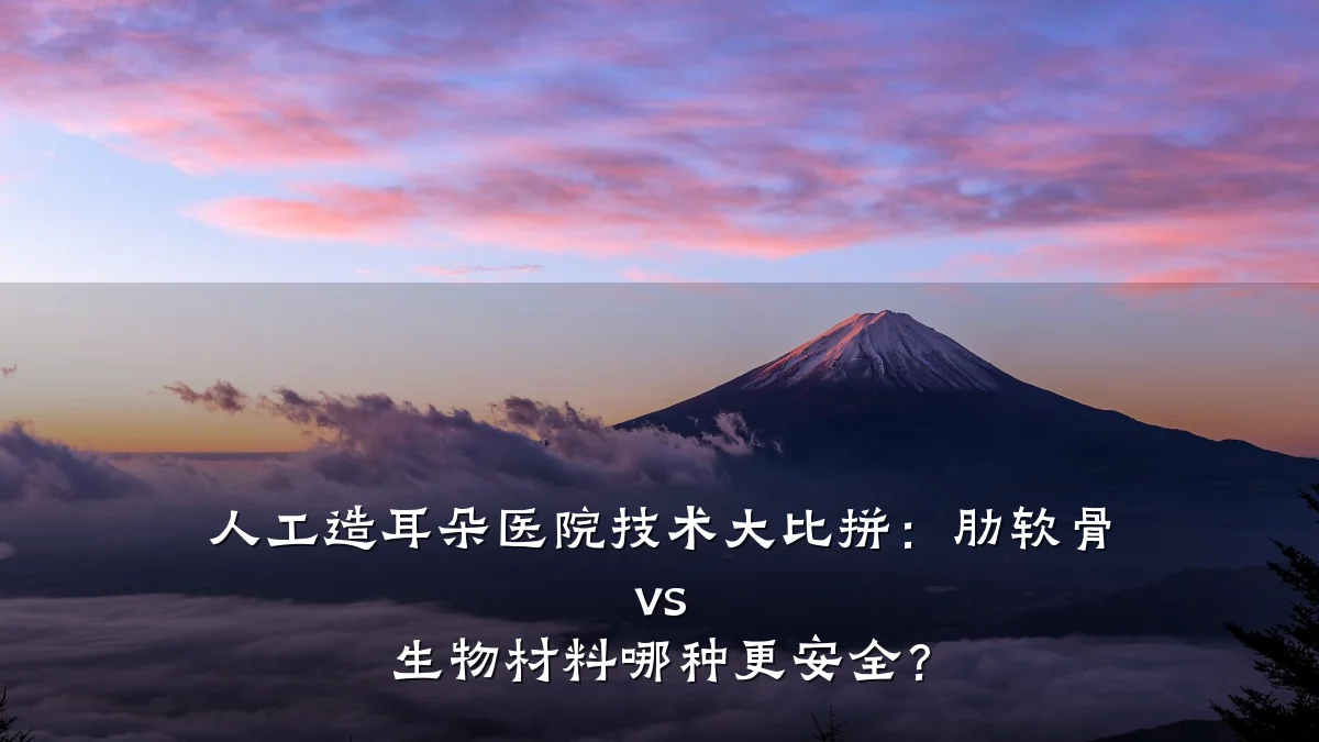 人工造耳朵医院技术大比拼:肋软骨 vs 生物材料哪种更安全?
