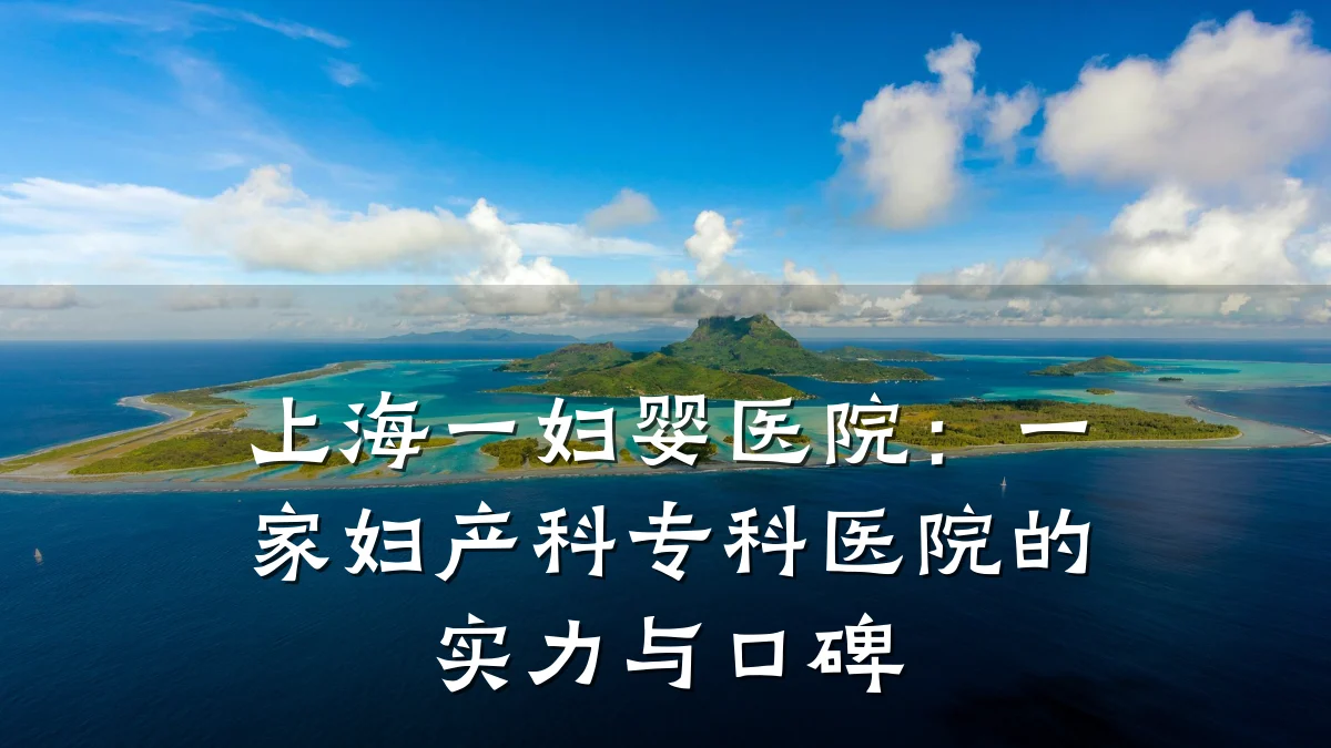 上海一妇婴医院:一家妇产科专科医院的实力与口碑