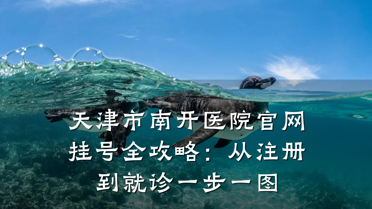 天津市南开医院官网挂号全攻略：从注册到就诊一步一图