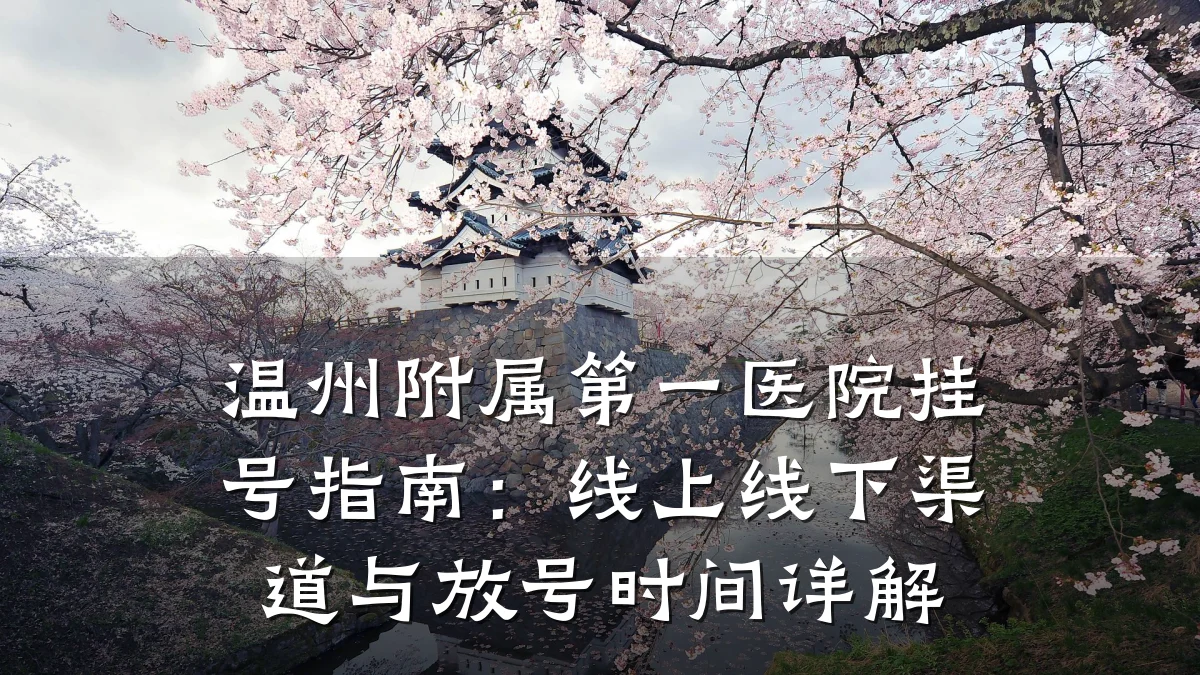 温州附属第一医院挂号指南：线上线下渠道与放号时间详解