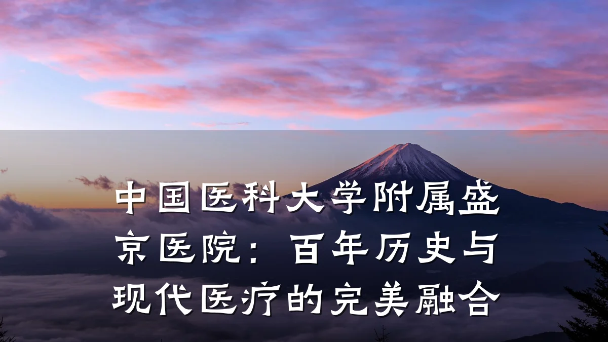 中国医科大学附属盛京医院:百年历史与现代医疗的完美融合