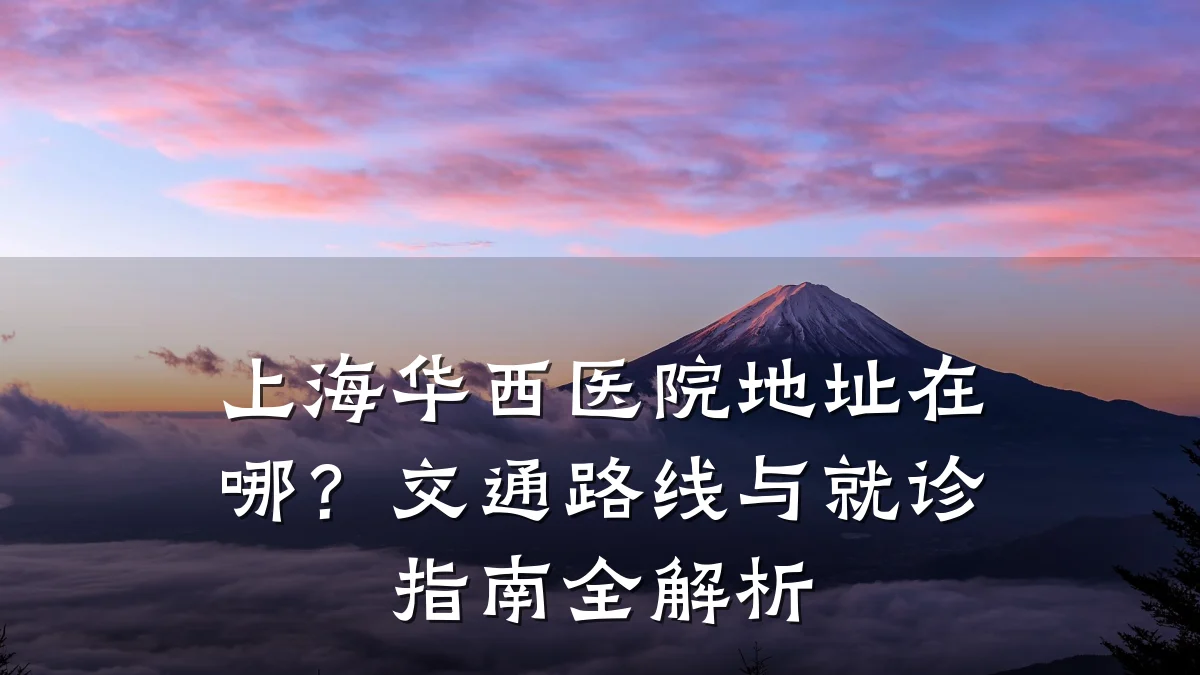 上海华西医院地址在哪?交通路线与就诊指南全解析