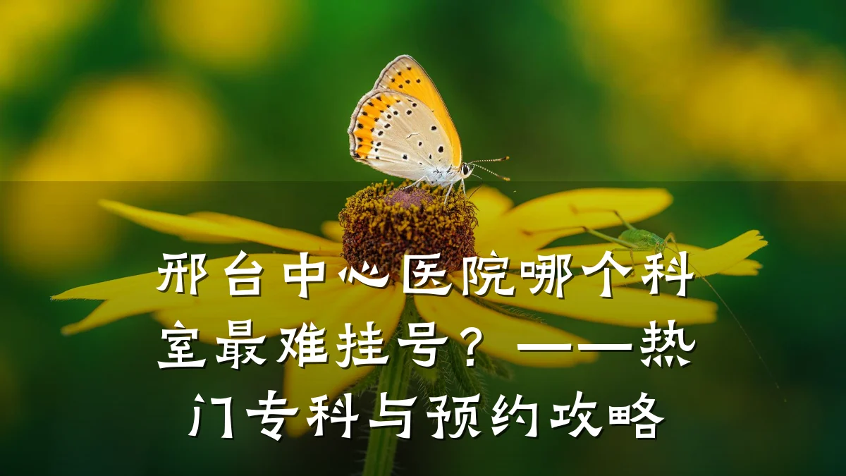 邢台中心医院哪个科室最难挂号?——热门专科与预约攻略