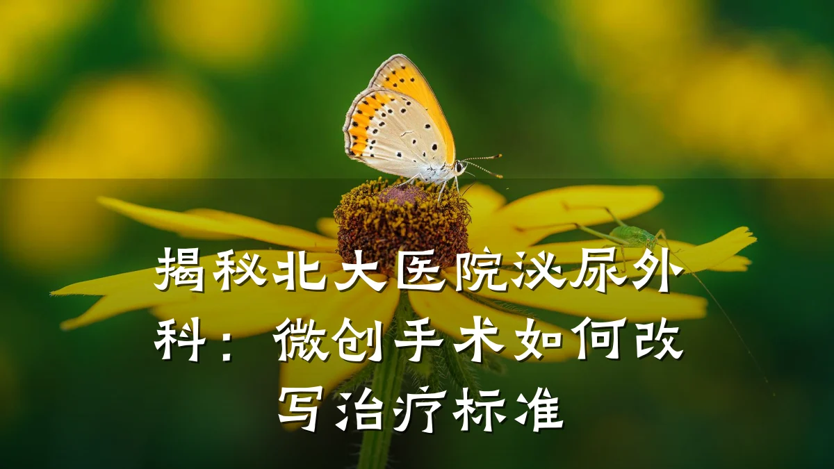 揭秘北大医院泌尿外科:微创手术如何改写治疗标准