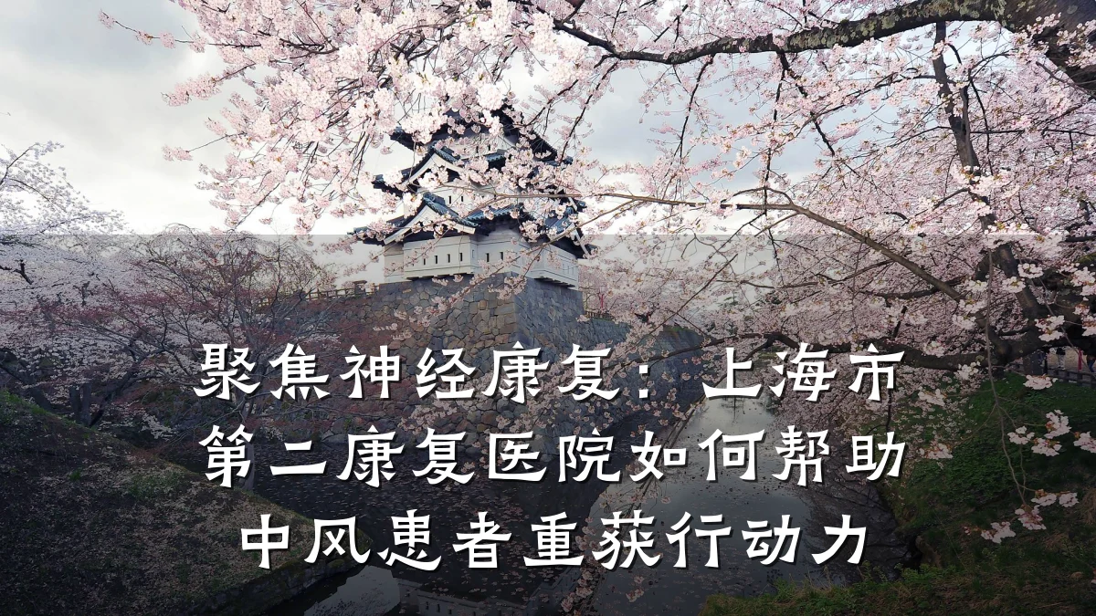 聚焦神经康复:上海市第二康复医院如何帮助中风患者重获行动力