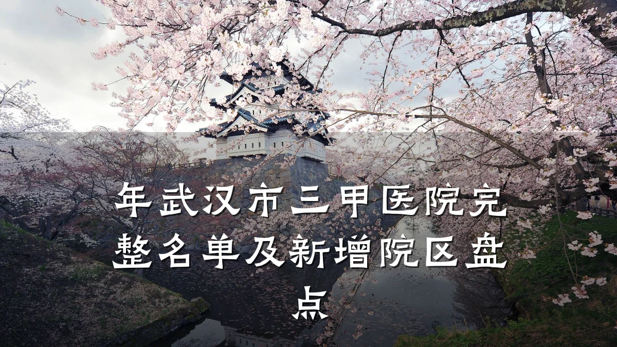年武汉市三甲医院完整名单及新增院区盘点