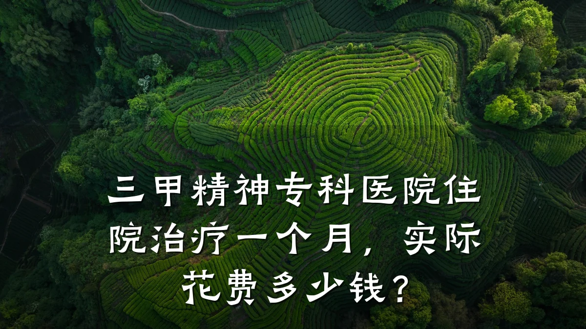 三甲精神专科医院住院治疗一个月,实际花费多少钱?