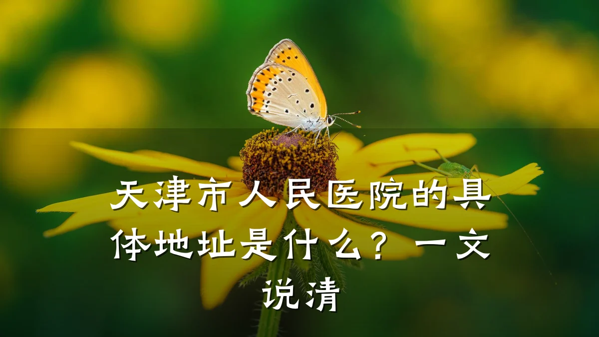 天津市人民医院的具体地址是什么?一文说清