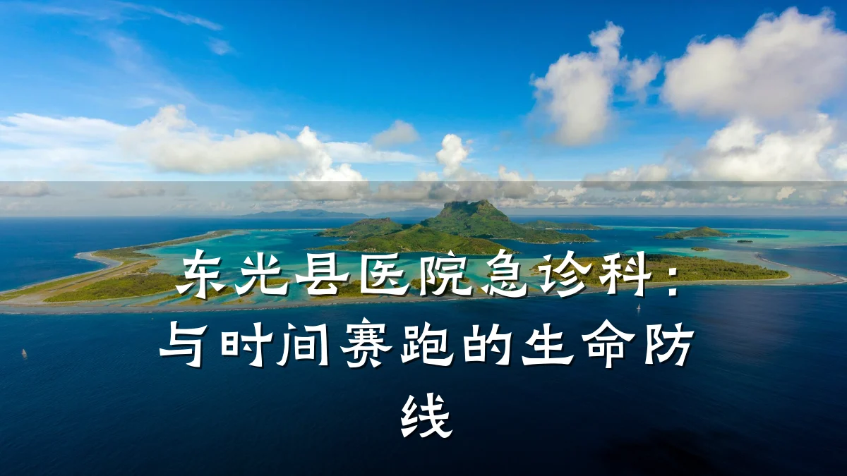 东光县医院急诊科:与时间赛跑的生命防线
