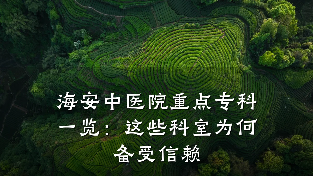 海安中医院重点专科一览：这些科室为何备受信赖