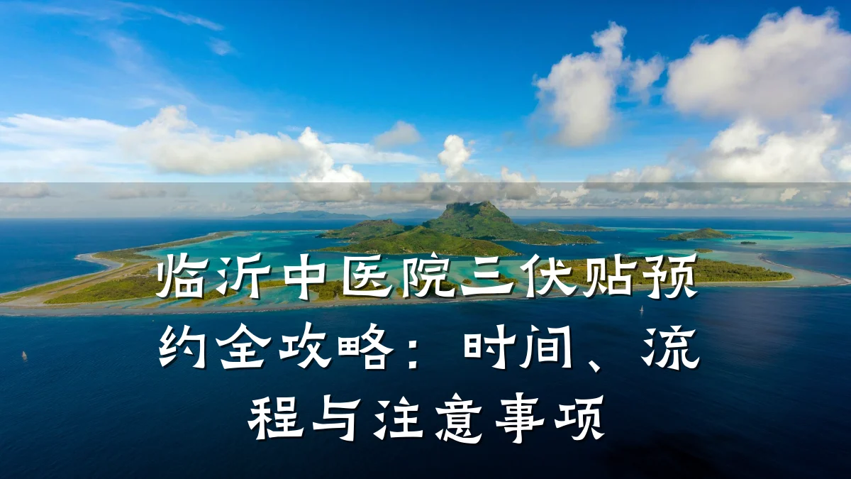 临沂中医院三伏贴预约全攻略:时间、流程与注意事项