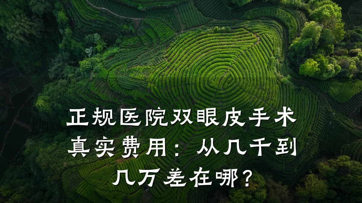 正规医院双眼皮手术真实费用：从几千到几万差在哪？