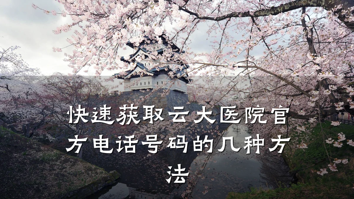 快速获取云大医院官方电话号码的几种方法