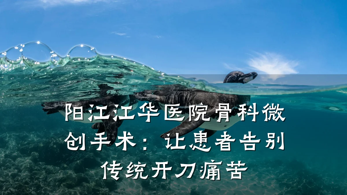 阳江江华医院骨科微创手术:让患者告别传统开刀痛苦