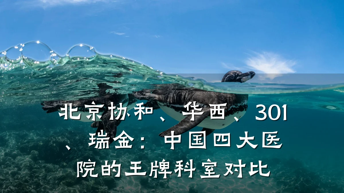 北京协和、华西、301、瑞金:中国四大医院的王牌科室对比