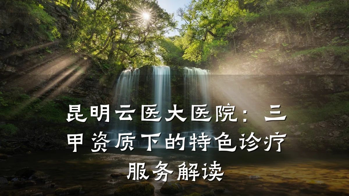 昆明云医大医院：三甲资质下的特色诊疗服务解读