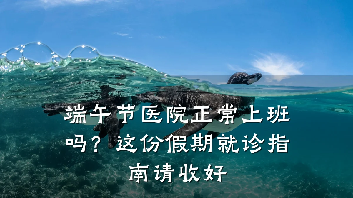 端午节医院正常上班吗?这份假期就诊指南请收好
