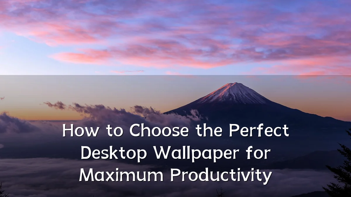 How to Choose the Perfect Desktop Wallpaper for Maximum Productivity