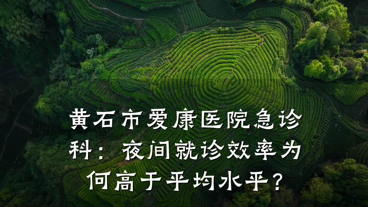 黄石市爱康医院急诊科:夜间就诊效率为何高于平均水平?