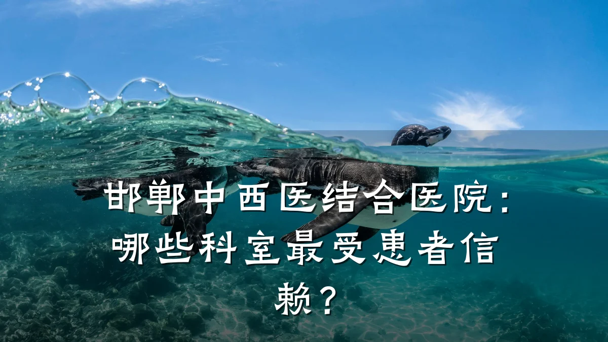 邯郸中西医结合医院:哪些科室最受患者信赖?