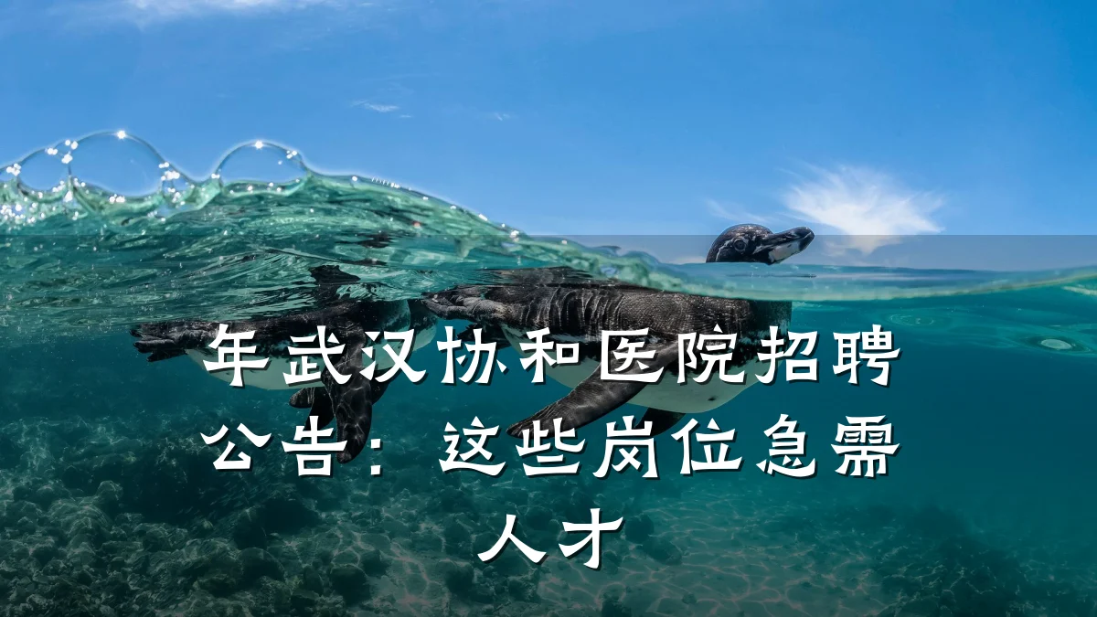 年武汉协和医院招聘公告：这些岗位急需人才