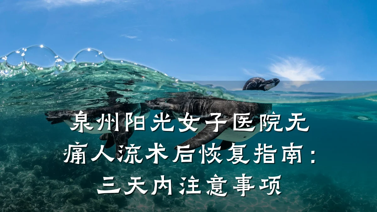 泉州阳光女子医院无痛人流术后恢复指南：三天内注意事项