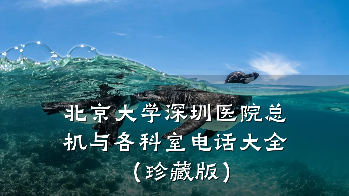 北京大学深圳医院总机与各科室电话大全(珍藏版)