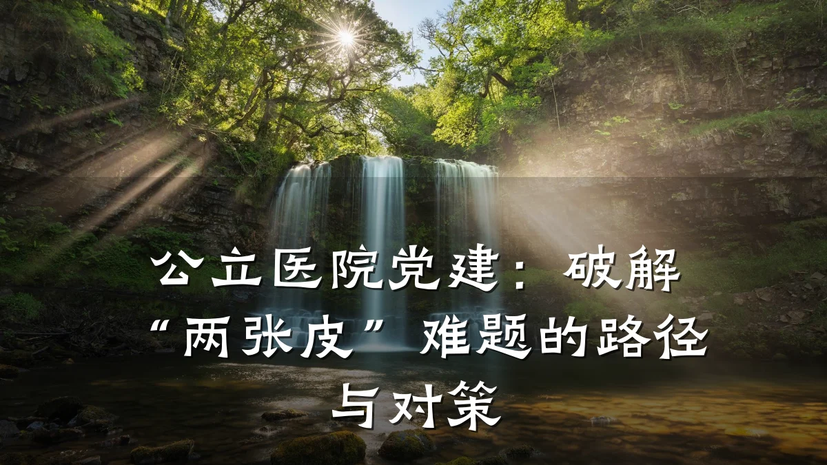 公立医院党建:破解“两张皮”难题的路径与对策