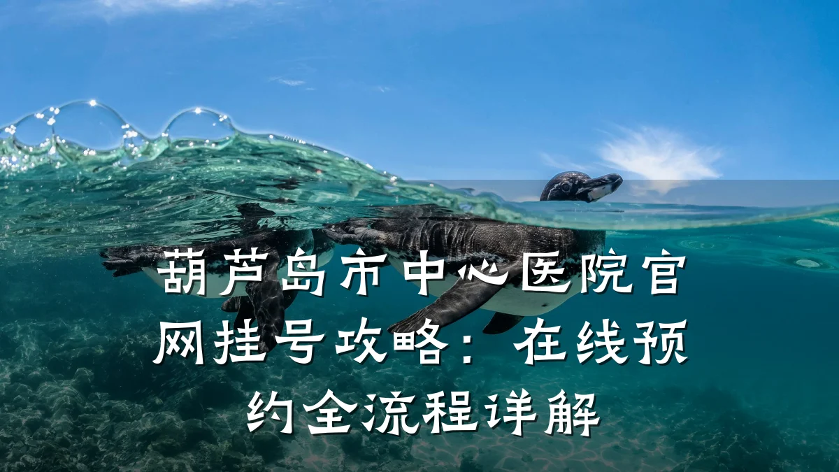葫芦岛市中心医院官网挂号攻略:在线预约全流程详解