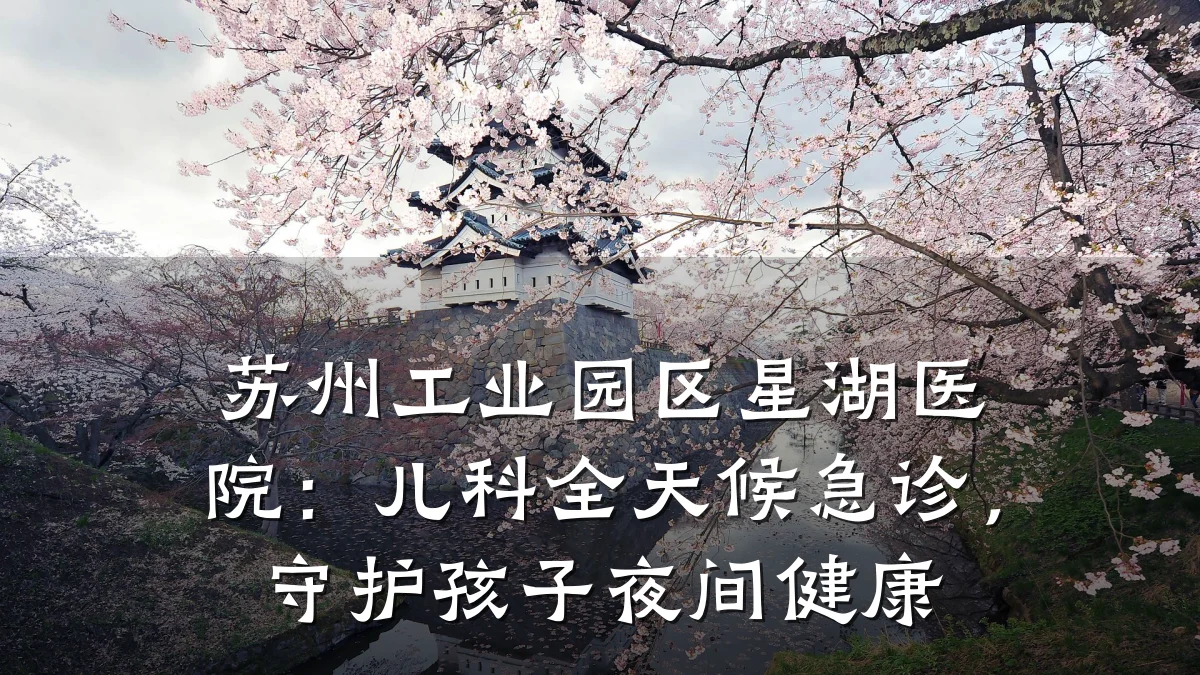 苏州工业园区星湖医院:儿科全天候急诊,守护孩子夜间健康