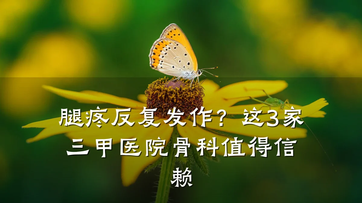 腿疼反复发作?这3家三甲医院骨科值得信赖