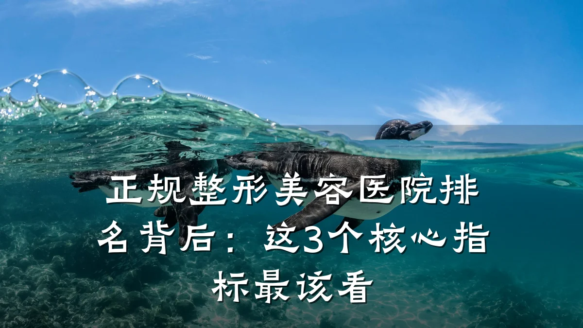 正规整形美容医院排名背后:这3个核心指标最该看