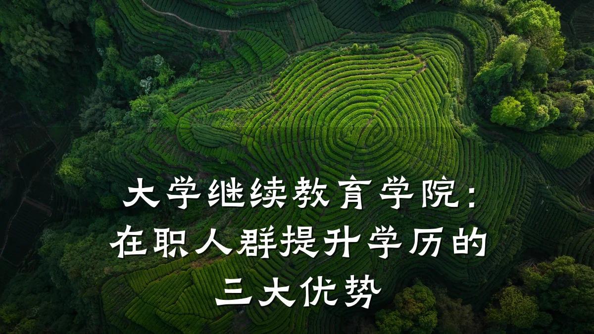 大学继续教育学院：在职人群提升学历的三大优势